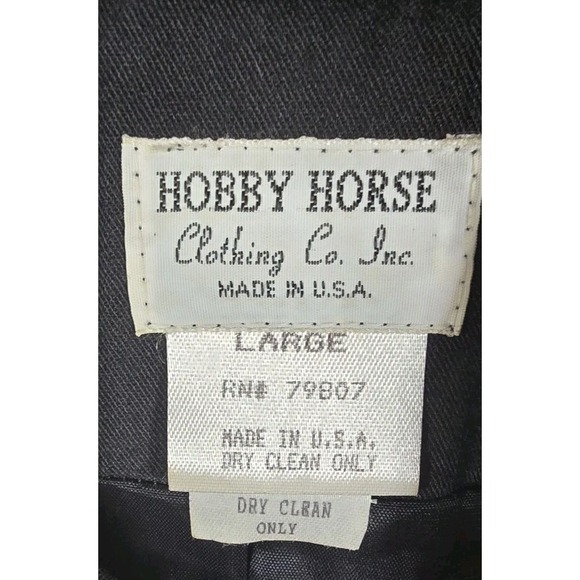 Vintage Hobby Horse Western Rodeo Show Jacket Blazer Black Gold Metallic Large‎ - Picture 8 of 9